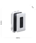Heavy Duty 1-Gang Weatherproof In-Use Expandable Outlet Cover showing white nonmetallic design with see-through window