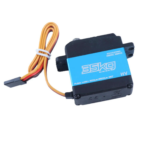 Heavy Duty 35Kg Digital Steering Servo For Rc Cars Featuring Waterproof Metal Gears, 7.4 volts, compact design for reliable performance.
