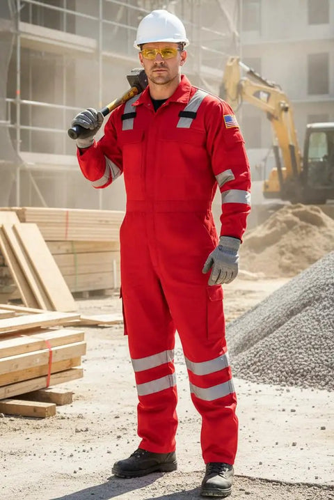 No Nonsense Hi Vis High Visibility Coveralls With Convenient Leg Zippers For Tough Construction And Mining Jobs Made From Durable Cotton Blend That Gets The Job Done Right