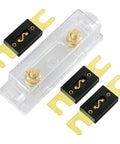 Beefy 70 Amp ANL Fuse Holder Kit With Three Fuses For Car Audio And 12V To 24V Systems Heavy Duty Heat Resistant And Ready To Handle Power Surges