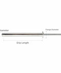 Side view of 40 Piece Long Blind Rivets Aluminum With Steel Mandrel For Heavy Duty Sheet Metal Pop Rivets showing grip length and flange diameter.