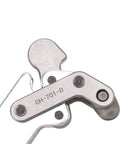 Close-up of Beefy Heavy Duty Bench Clamp With Table Mount Locking System showing high carbon steel build