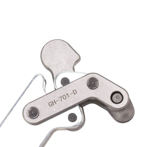 Close-up of Beefy Heavy Duty Bench Clamp With Table Mount Locking System showing high carbon steel build