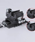 5 Inch Cross Slide Bench Vise With Smooth Moving Handles Cast Iron Construction showing serrated jaws and dual handles for precision use.