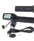 All In One Full Twist Throttle For Electric Bikes And Scooters 6 Pin 36V 48V 60V With LCD Speed Display And Key Switch visible
