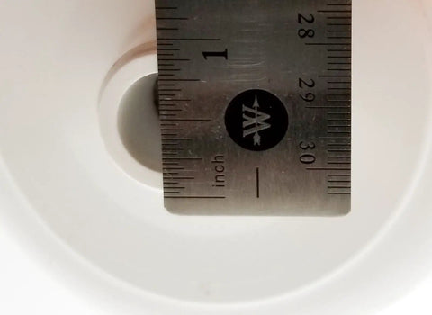 Close-up of opening size measurement for BA 221 Replacement Deionized Water Cartridge For Home And Commercial Purification Systems 2007 Through Current Plug And Play Easy Install Durable Filter Core For Clean Crisp Water.
