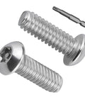 Built Like A Tank 304 Stainless Steel Torx Security Machine Screws 1/4-20 By 1 Inch Full Thread Button Heads with driver bit