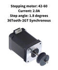 FYSETC Crealty K1 NEMA 17 42x60mm stepper motor with belt pulley and white connector