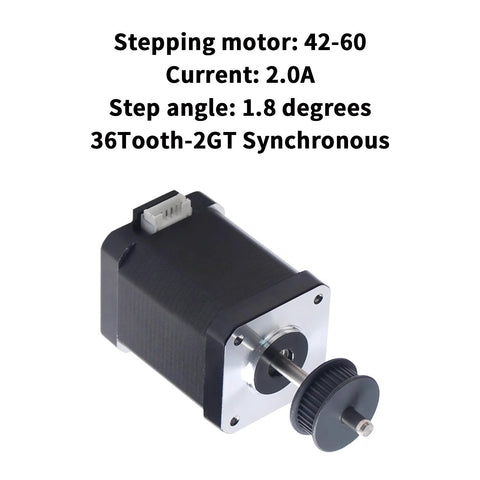 FYSETC Crealty K1 NEMA 17 42x60mm stepper motor with belt pulley and white connector