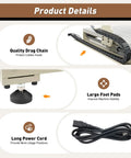 6090 Router Kit With MACH3 Control Beefy 2.2KW Water Cooled Spindle details showing drag chain, foot pads, and power cord features.