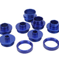 Rock Solid Pro Grade Aluminum Router Template Bushing Guide Set Heavy Duty Replacement Bushings With Lock Nuts For Crisp Woodworking Cuts And Smooth Cabinet Projects No Sweat Setup And Built Tough blue aluminum bushings and locking nuts set