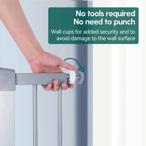 Pressure Gate Threaded Spindle Rods M10 Set For All Pressure Mounted Walk Through Gates, Baby Gate Hardware Screws Bolts Kit, White Finish, Spare Parts Replacement, Easy Install And Durable Construction