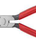 Long Nose Pliers With Cutter, 6-1/4 Inch, Pro Grade Workhorse For Tradesmen, Rugged Comfort Grip, silver jaws, red handles