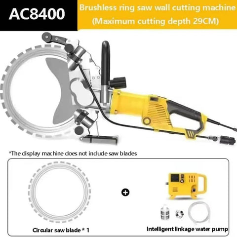 Heavy Duty Electric Brushless Circular Saw Bad Boy Workhorse With 5000 Watts Driving A No Sweat 290 Millimeter Cut Depth for wet cutting.