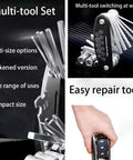 16 In 1 Bike Repair Tool Kit For Nulane Bicycle Compact Portable Lightweight Multi Tool With Wrenches Screwdrivers Hex Keys