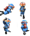 Two Pack Cool Little Diver Aquarium Decorations Floating Accessories For Fish Tanks Safe Resin Ornaments For Home Aquariums And Betta Tanks Durable Non Toxic Safe For Freshwater And Saltwater Tanks Adds Fun And Color close-up view
