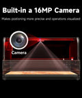 Falcon2 Pro 40W Desktop Diode Laser Engraver with Enclosure Smart Camera and Air Assist showcasing 16MP camera feature