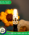 Low Voltage LED Bulb 2W Warm White 3000K For AC DC 12V 24V JC Type Bi Pin G4 Base glowing in floral setting