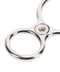 Close-up of stainless steel horse tie ring from Kit With Magnetic Fastening System for cross ties and grooming stations