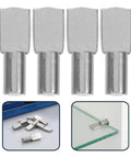 150 Piece Stainless Steel Shelf Pegs For Wood And Glass Shelves Invisible Installation detail and setup view