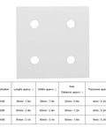 5 Pack Aluminum Joining Plates With Four Holes Vertical Flat Plate Connectors for Frame Building, 8080 Anodized Aluminum Construction