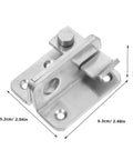 Stainless Steel Flip Gate Latch Lock Kit For Heavy Duty Security And Easy Installation On Gates Fences And Pool Areas Built Tough For Long Lasting Protection, showing dimensions.