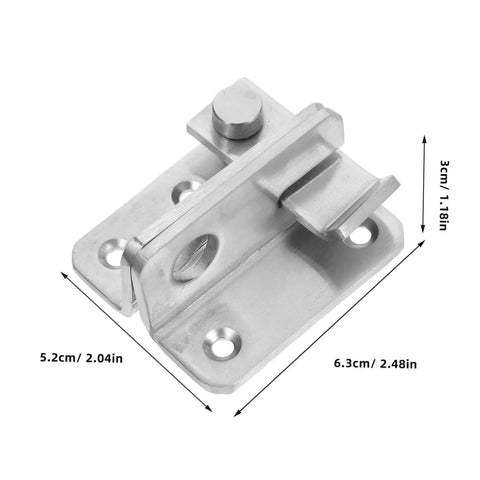 Stainless Steel Flip Gate Latch Lock Kit For Heavy Duty Security And Easy Installation On Gates Fences And Pool Areas Built Tough For Long Lasting Protection, showing dimensions.