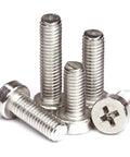 Premium 304 Stainless Steel Cheese Head Cross Recessed Screws M6 M8 Thin Low Head Machine Bolts set of 5