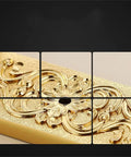 Sleek European Style Golden Coat Hook For Bathroom And Entryway Built Tough Wall Hanging Clothes Rail With Smooth Carved Details Premium Wall Mount And Real Deal Storage Setup close-up of intricate gold carving details