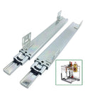 Set Of Two Heavy Duty 14 Inch Drawer Slides Offering Rock Solid 100 Lb Capacity With Smooth Ball Bearing Side Mount Cabinet Glides