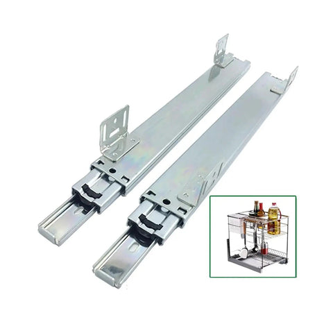 Set Of Two Heavy Duty 14 Inch Drawer Slides Offering Rock Solid 100 Lb Capacity With Smooth Ball Bearing Side Mount Cabinet Glides