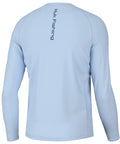 Back view of Pursuit Vented Long Sleeve Fishing Shirt With UPF 30 Sun Protection Ice Water Color Large