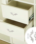 Zinc Alloy Vintage Cupboard Door Handle And Drawer Pull Ring Set In Ivory White For Wardrobe And Kitchen Cabinets Top Notch European Style