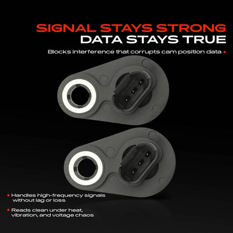 2 Pack Camshaft Position Sensor For BMW Engines Fits 1 Series 2008 2013 3 Series 2006 2016 4 Series 2014 2016 5 Series 2012 2018 High Quality Replacement Sensor, black 3-pin sensors