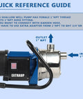 Stainless Steel Portable Water Pump For Your Yard Sprinklers And Garden Irrigation Bang For Your Buck 1HP 115V 60Hz with guide