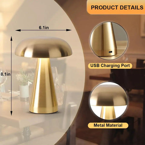 Portable Metal LED Table Lamp With Solar Power 3 Color Touch Sensor Rechargeable Desk Night Light 3 Brightness Levels with USB port