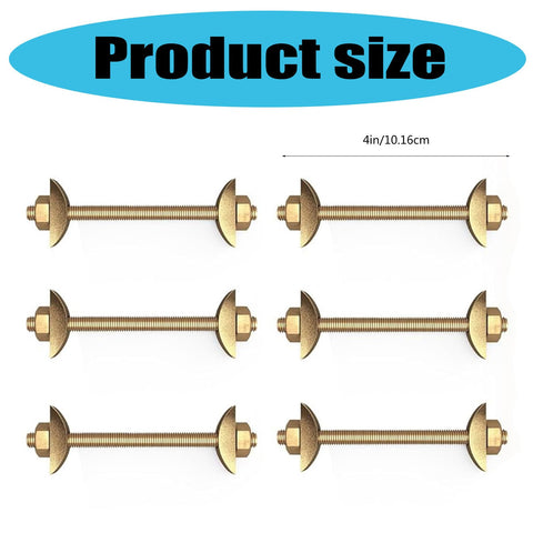 Sturdy M8x100mm Flipped Connector Set 6 Pieces with Hex Nuts, Washers, and Tool for easy furniture assembly displayed in a row