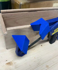 Blue 90 Degree Corner Clamp Adapter For Quick Bar Clamps Right Angle Woodworking Jig for frames and cabinets