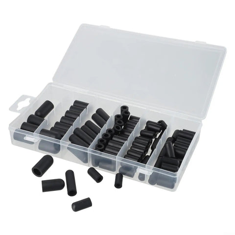100 Piece Rubber Carburetor Vacuum Line End Cap Kit Assortment Set With 6 Different Sizes For Automotive Intake Manifold Hose Protection And Leak Repair On The Go in case