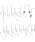 Packove 36 Pack Heavy Duty Torsion Spring Kit For Garbage Can Lid Replacement With 9 Sizes And Smooth Automatic Closure, assorted steel springs