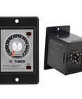 AH2 Y Time Relay 24V Low Voltage Delay Timer For Industrial Control And Electrical Systems With A 10S Delay PVC Housing Boss Level Rugged Component For Home Appliances And Low Voltage Equipment, 24V 10s dial timer relay