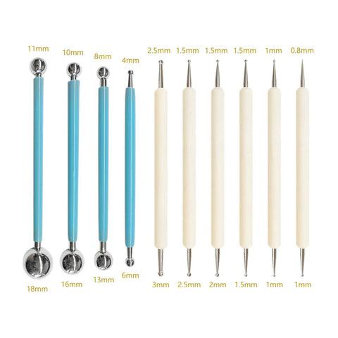10 Piece Dotting Tools Set With Ball End Tips For Dot Art And Rock Painting, Ideal For Canvas, Seashells, Gourds, Clay Embossing