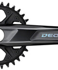 12 Speed MTB Crankset FC M6130 175mm Aluminum Arms 32T Direct Mount Black with visible chainring and arm details.