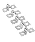 Brass Terminal Block Jumpers With Nickel Plating, 30A Jumpers for industrial control panels shown from top view.