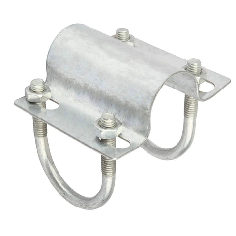Beefy Greenhouse Cross Connector U Bolt Pipe Clamp Set Fits 1 In By 1.25 In Pipes Adjustable Purlin Bracket Galvanized For Farm Barn Greenhouse Pig Sheep Cow Shed 10 Pieces