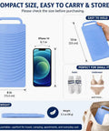 Heavy Duty Japanese Plastic Washboard For Laundry Scrubbing Portable Hand Wash Board 13x6 inch blue board for small laundry items.