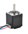 Stepper motor, NEMA 11 bipolar, black body with exposed shaft and 5-wire connector
