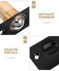 Close-up of stainless steel and copper ball door catch from 4 piece kit with adjustable spring and hidden mechanism.