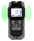 High Precision Wall Scanner Plus Metal Detector displays readings on screen, detecting live wires and studs for safe wall scanning.
