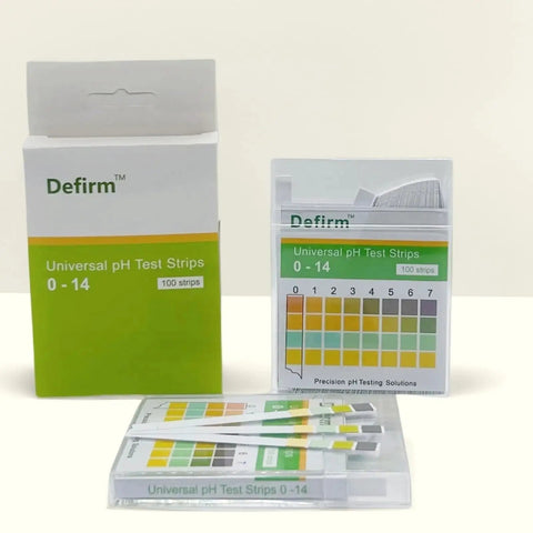 Wide Range PH Test Strips 0 To 14 For Home Use Pool Water Cosmetics Lab Classroom Testing Easy Litmus Paper with packaging displayed
